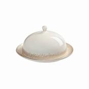 Denby Monsoon Lucille Gold Butter Dish 21 x 18cm image
