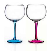 Gin Glass Pair Aqua and Pink image