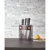 Denby 5 Piece Knife Block Set Smoked Glass image