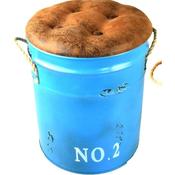 Industrial Painted Metal Stool Medium 31x36cm image