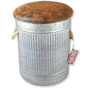 Industrial Metal Stool Large 36x44cm