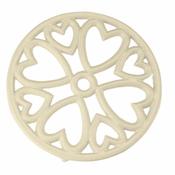 Apollo Cast Iron Mini Round Trivet Cream image