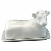 White Porcelain Large Cow Butter Dish image