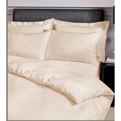 Satin Stripe 300TC Double Fitted Sheet Cream image