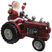 Santa &amp; Red Tractor Size 24x18x22cm
