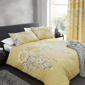 Oriental Blossom Yellow Single Quilt Set image