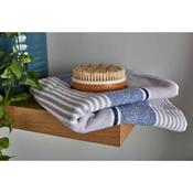 Bath Towel Textured Stripe Blue image