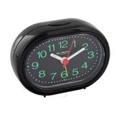 Oval Alarm Clock With Beep Function Black image