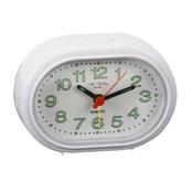 Oval Alarm Clock With Beep Function White image