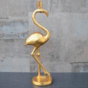 27cm Small Resin Flamingo With Crown Gold image