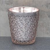 11.7cm Glass Candle Gold Orange and Cinammon Scent image