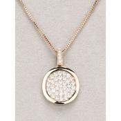 Newgrange Rose Gold Diamante Round Pendant image