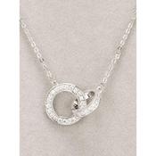 Newgrange Silver Interlocking Diamante Necklace image