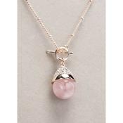 Newgrange Rose Quartz T Bar Necklace image