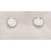 Newgrange Silver Diamante Round Earrings image