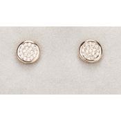 Newgrange Rose Gold Diamante Round Earrings image