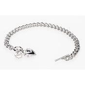 Newgrange Silver Diamante Heart Toggle Bracelet image