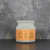 10X11cm Frost Wax Glass Jar Candle Orangeb image