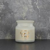 10X11cm Frost Wax Glass Jar Sassy Flowers image