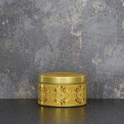 8X8X5cm Candle Tin Ochre Gold Lily image