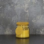6X6X7cm Glass Candle Jar Ochre Gold Lily image
