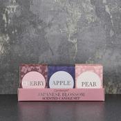 Set of 3 Glass Votives Japan Summer Cherry image