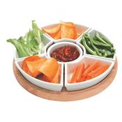 Lazy Susan with Ceramic Dishes image