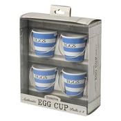 Blue and White Egg Cup Pails Set of 4 image
