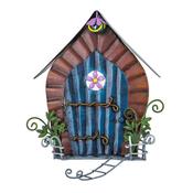 Fairy Door   with round flower window and ladder image