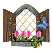 Fairy Window   Pink Tulips and Butterfly image