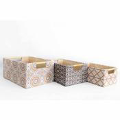 Grey Mustard Rectangular Basket Large 35x16x24cm image