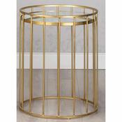 Large Cage Side Table with Mirror Round image