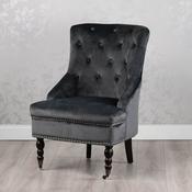 Torino Accent Chair Charcoal Smooth Velvet image