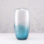 Bubbles Glass Vase Aqua Blue Height 34cm image