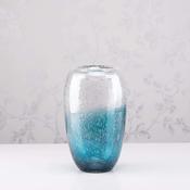 Bubbles Glass Vase Aqua Blue Height 27cm image