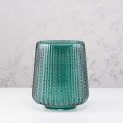 Glass Hurricane Green Candleholder Height 23cm image