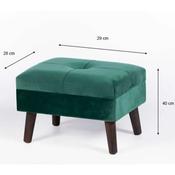 Smooth Velvet Footstool Green image