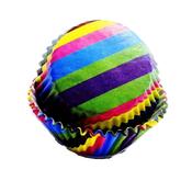 Rainbow Stripes Paper Baking Cups Standard 60 Pack image