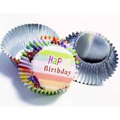 Deep Fill Foil Lined Baking Cases Party Hats 30 Pk image