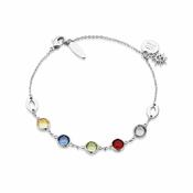 Silverplate Bracelet Coloured Stone image