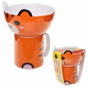 Childrens Tiger China Mug and Bowl Set image