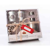 6 Piece Silver Christmas Candle Set image