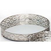 Silver Mirror Candle Plate Diameter 28cm image