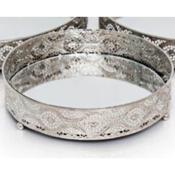 Silver Mirror Candle Plate Dia 20cm image