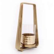 Gold Colour Candle Holder H34cm image