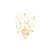 Gold Colour Open Lantern H18cm image