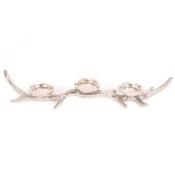 Silver Antler 3 Tea Light Holder 55x12cm image