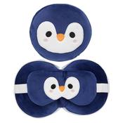 Plush Penguin Round Travel Pillow and Eye Mask image
