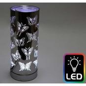 Butterfly Led Oil Burner Silver H25cm image