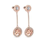 Rose Goldplate Earring Clear Stones image